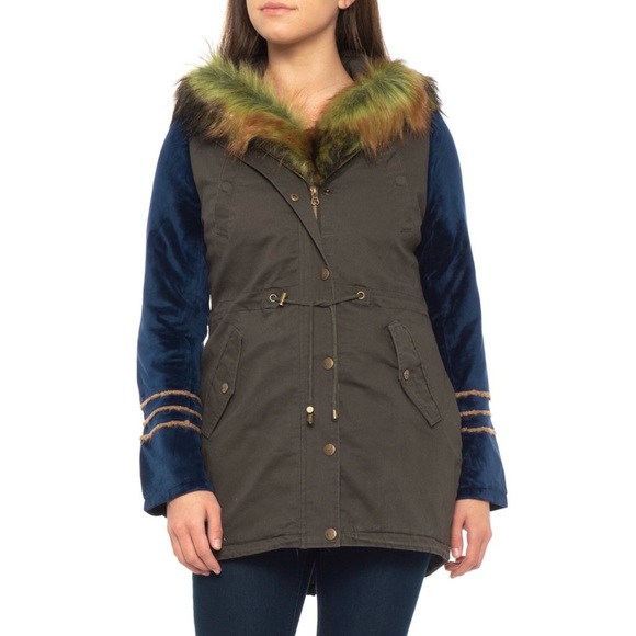 Boundless North Furry Velvet Blocked Legion Parka - Insulated